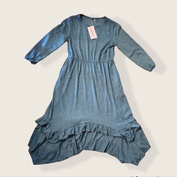 NWT Asimoon MAXI DRESS IN DEEP SEA Teal - Picture 3 of 5